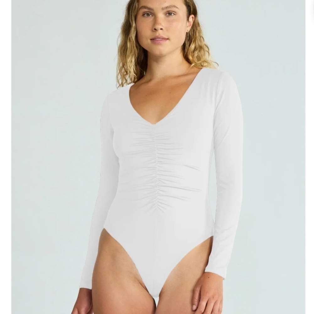 White Long Sleeve Bodysuit